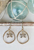 Gold Bronze Butterfly Drop Earrings