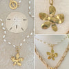 Matte Gold Flower Pendant Necklace