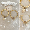 Gold Link Starfish & Pearl Charm Bracelet