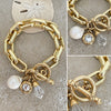 Chunky Gold Charm Statement Bracelet