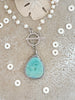 Pearl & Aqua Soldered Pendant Necklace