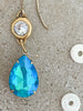 Blue/GreenTeardrop Earrings