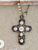 Crystal Cross Drop Earrings