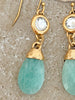Amazonite & Crystal Statement Earrings
