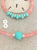 Summer Dream Necklace & Bracelet - Watermelon and Aqua