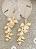 Gold Triple Flower Drop Earrings