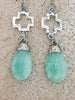 Amazonite & Sterling Silver Statement Earrings