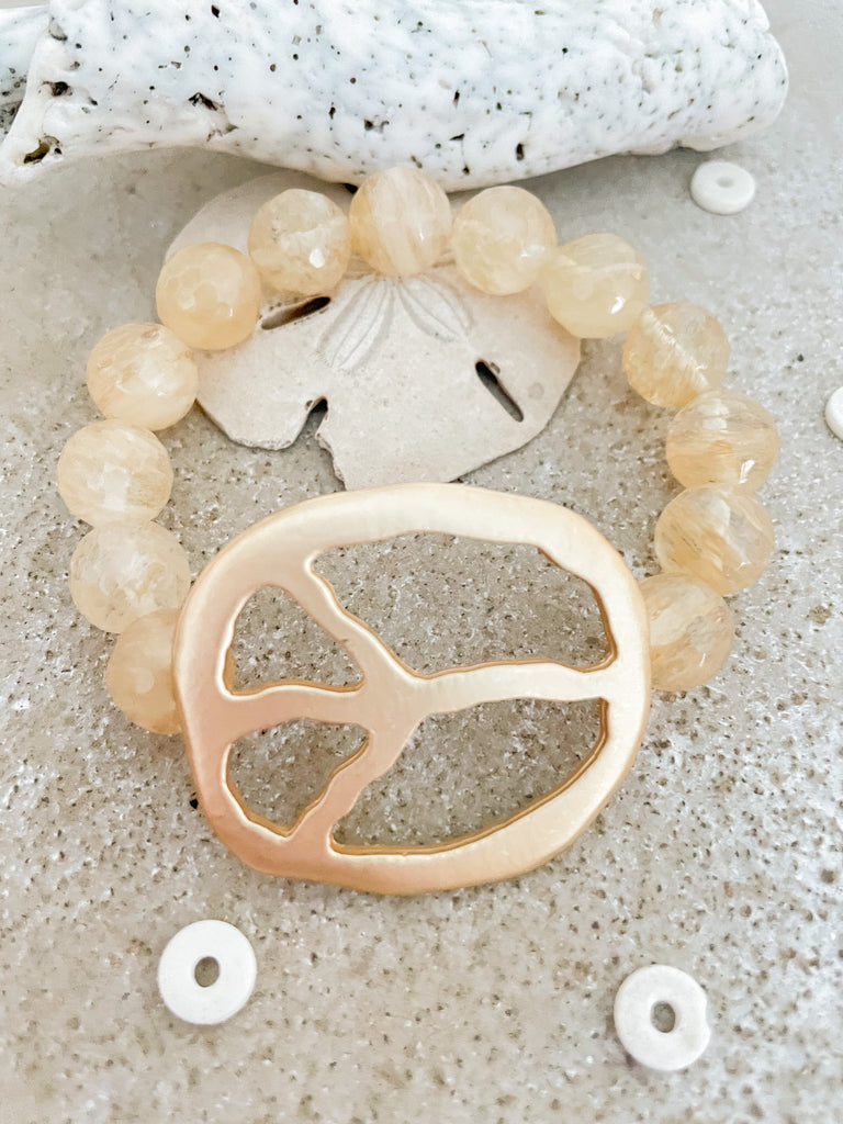 Chunky Quartz Peace Bracelet