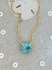 Turquoise Gold Pendant Necklace