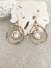 Gold Bronze Crystal Drop Earrings