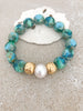 Seaside Bracelet - Glass & Baroque Pearl