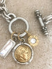 Chunky Mixed Metal Coin Charm Bracelet