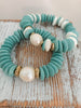 Turquoise Glass & Baroque Pearl Bracelet