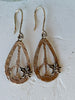 Gold Bronze Peace Drop Earrings