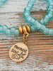 Aqua Glass Gold Mermaid Soul Charm Bracelet