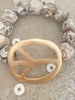 Chunky Ocean Agate Peace Bracelet