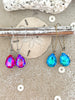 Blue/Green Tear Drop Earrings