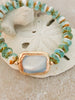 Multi Color Blue Green Cream Bracelet