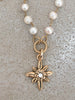 Fresh Water Pearl & Flower Bling Necklace