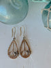 Gold Bronze Peace Drop Earrings