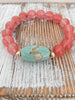 Watermelon & Aqua Bracelet