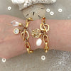 Gold Link Crystal Charm Bracelet