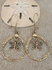 Gold Bronze Butterfly Drop Earrings