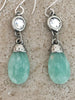 Amazonite & Crystal Statement Earrings