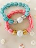 Watermelon or Aqua Pearl Statement Bracelet