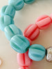 Watermelon or Aqua Pearl Statement Bracelet