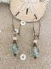 Sea Green Faceted Drop Earrings