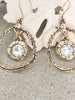 Gold Bronze Crystal Drop Earrings