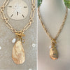 Gold Oyster Pendant Necklace