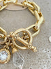 Chunky Gold Charm Statement Bracelet