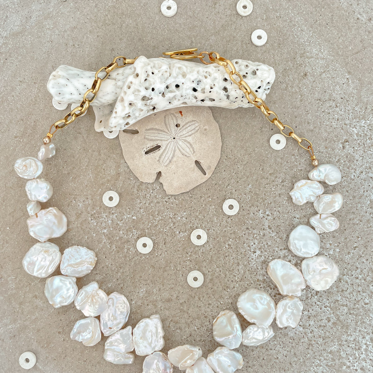 アクセサリー sCenes Special Small Keshi Necklece ST7 Small Grey Keshi Pearl Necklace