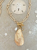 Gold Oyster Pendant Necklace