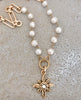 Fresh Water Pearl & Flower Bling Necklace