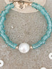 Summer Dream Bracelet - Aqua and Pearl