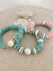Turquoise Glass & Baroque Pearl Bracelet